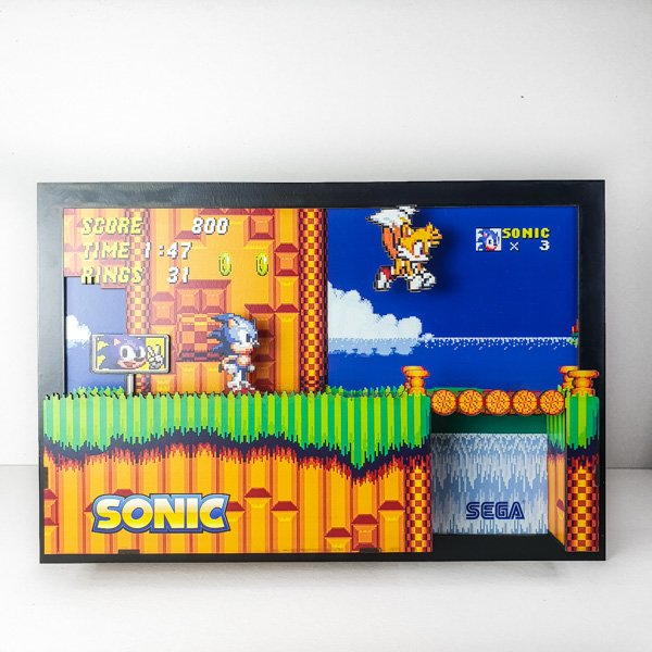 Cuadro gamer Sonic arcade