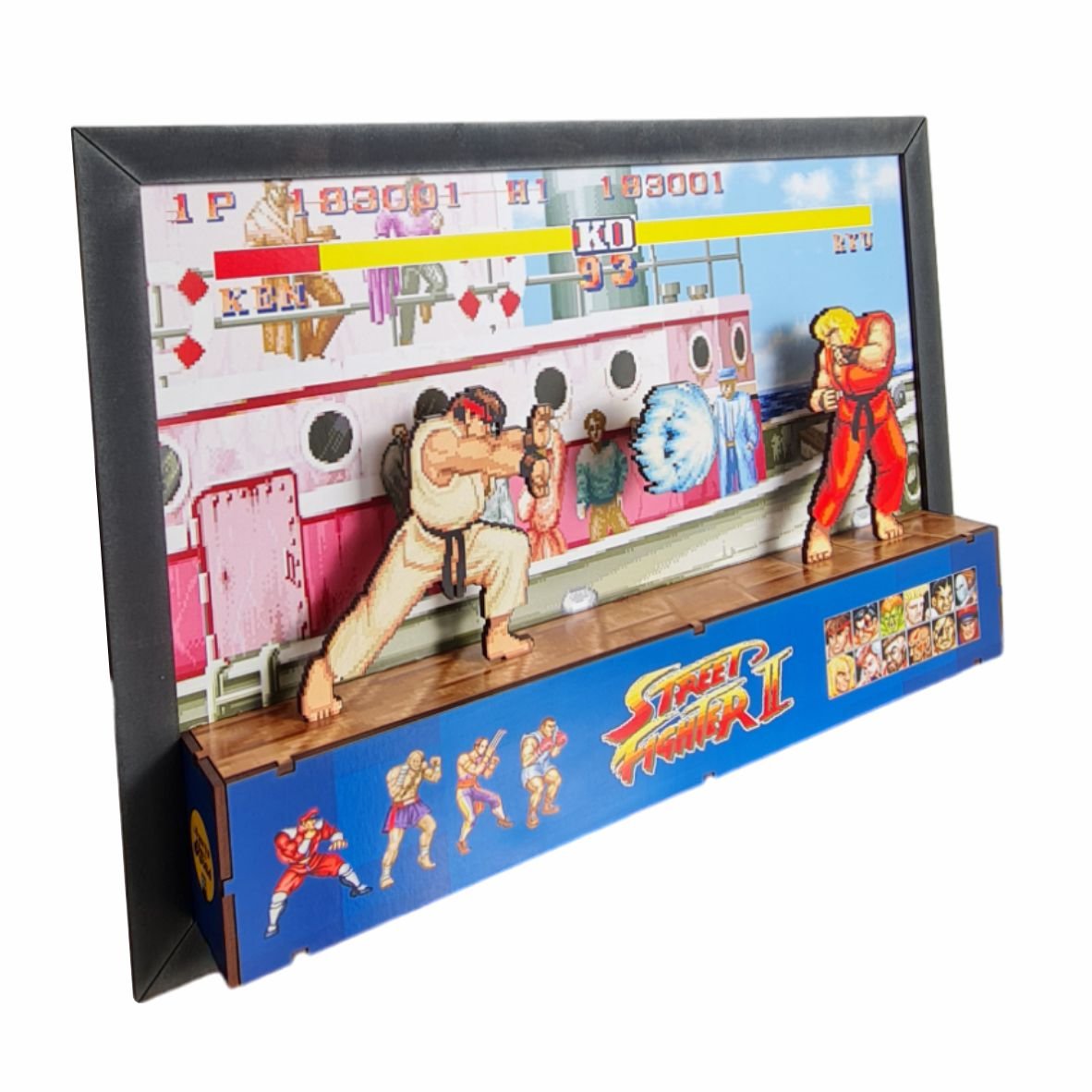 Targa Metallo Retrò Street Fighter 2 - Insegna Decorativa Per Mancave, Sala Giochi, Collezione Arcade